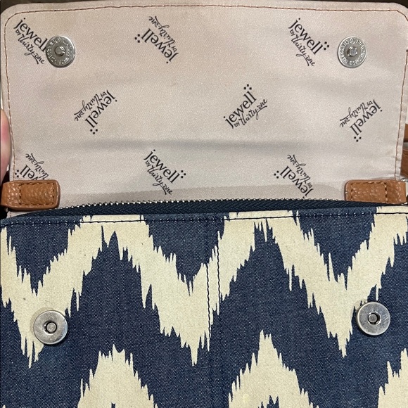 Thirty-One Tons of Funds Chevron Pattern Crossbody Bag - Picture 6 of 8